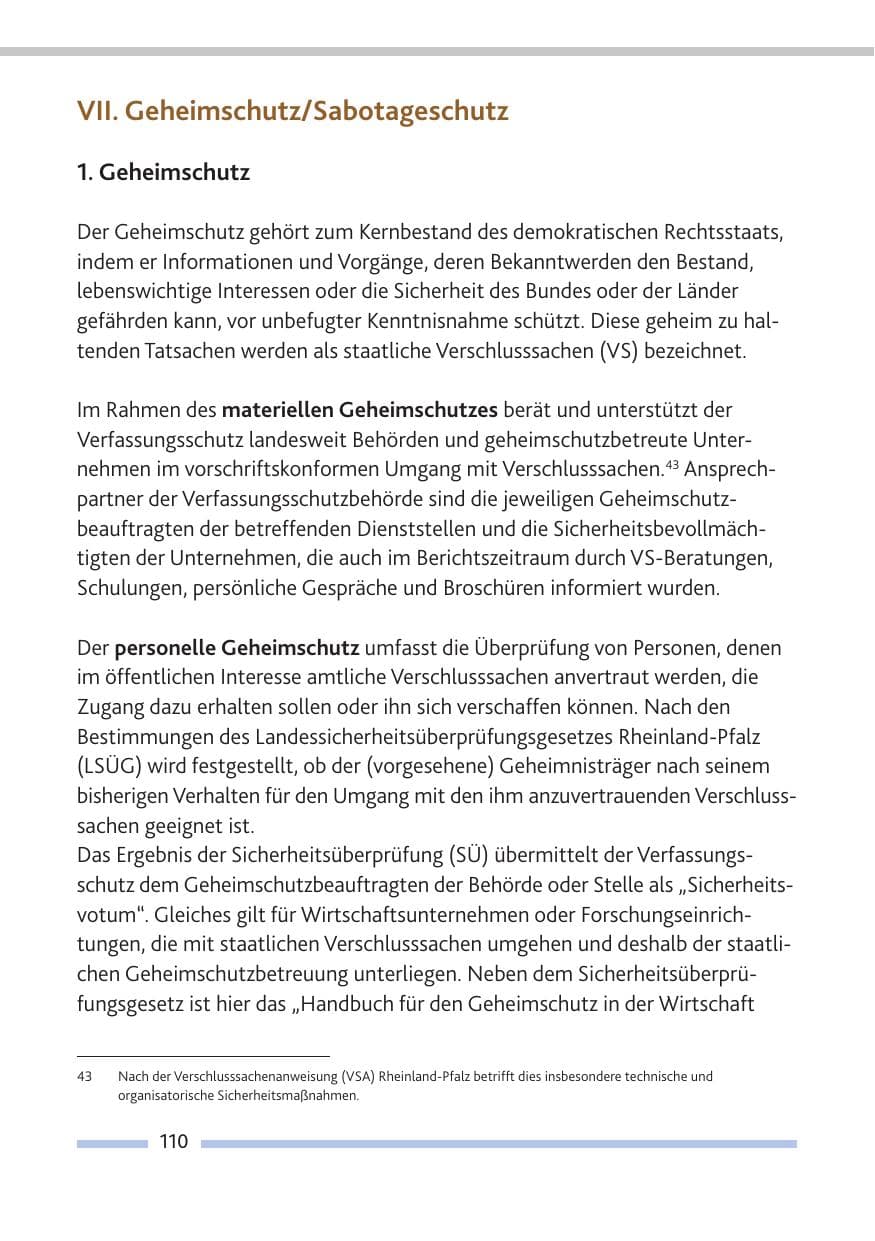 Seite 112 des Verfassungsschutzbericht 2010 Rheinland-Pfalz