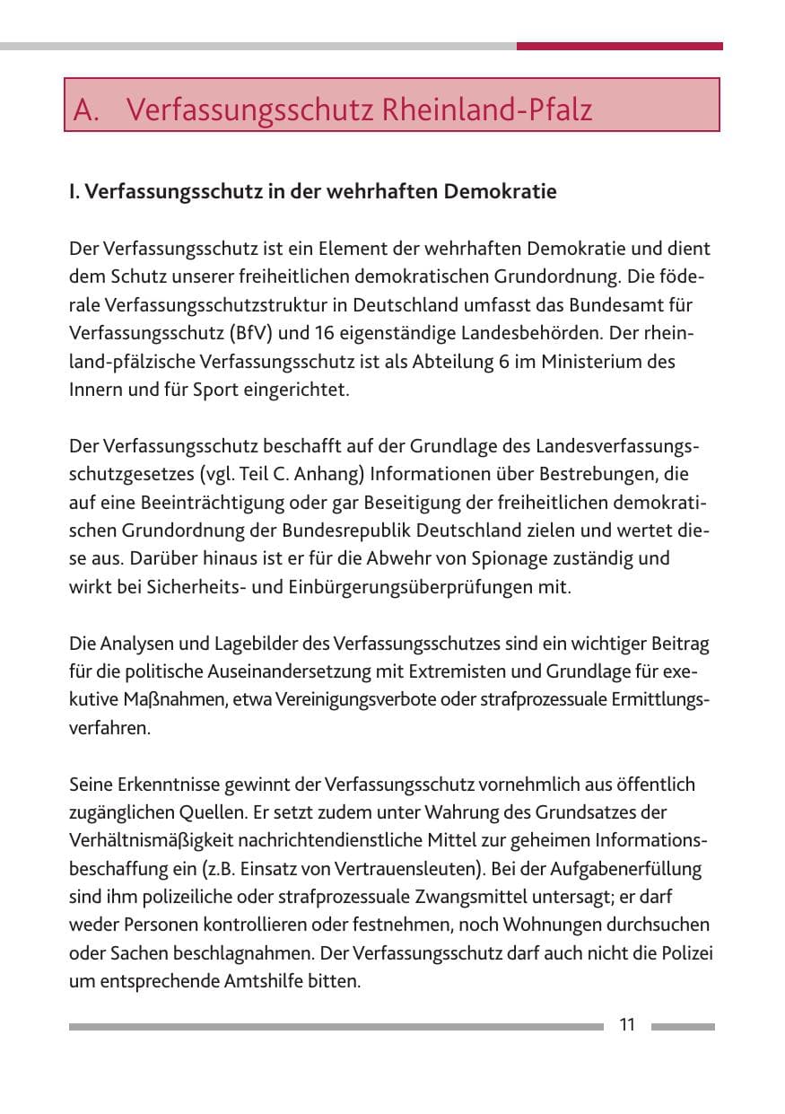 Seite 13 des Verfassungsschutzbericht 2010 Rheinland-Pfalz