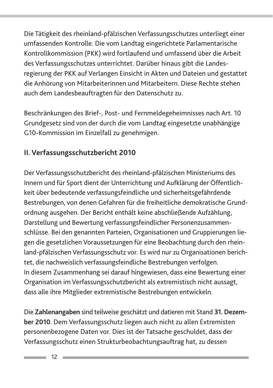Seite 14 des Verfassungsschutzbericht 2010 Rheinland-Pfalz