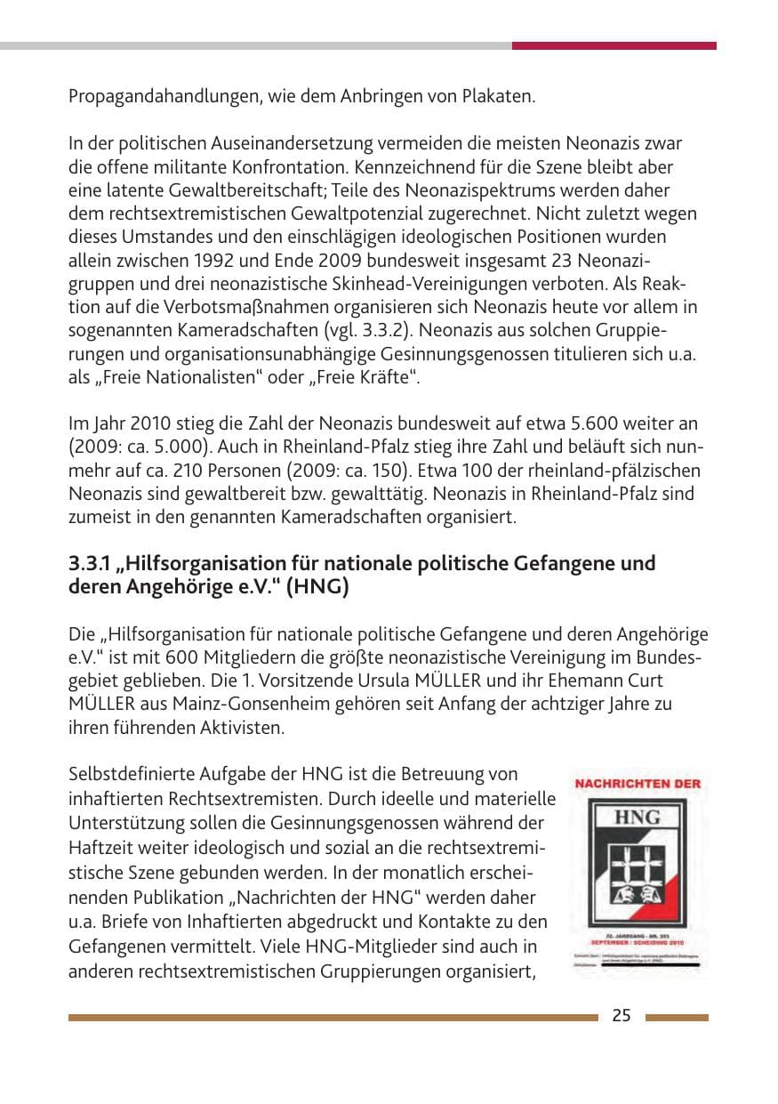 Seite 27 des Verfassungsschutzbericht 2010 Rheinland-Pfalz