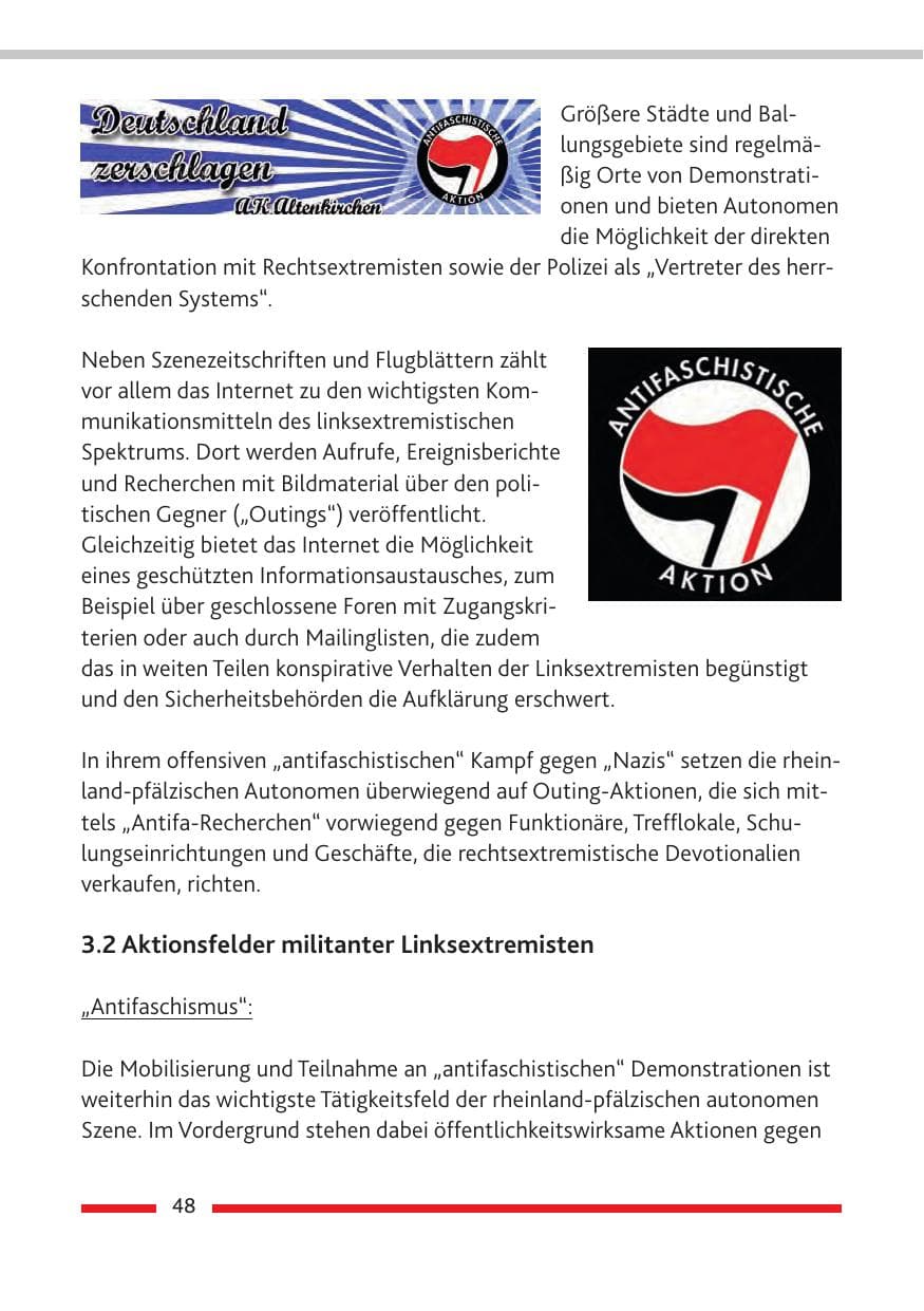 Seite 50 des Verfassungsschutzbericht 2010 Rheinland-Pfalz
