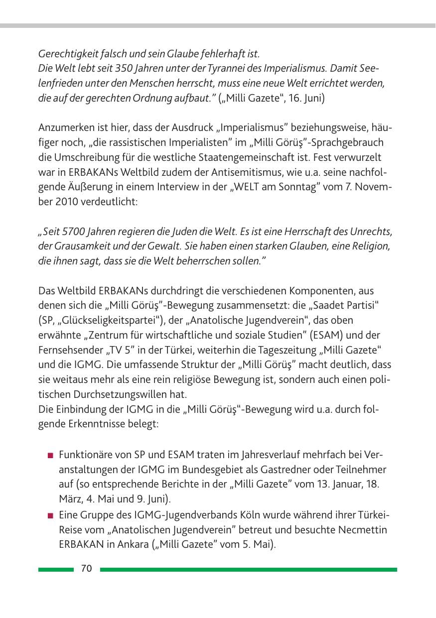 Seite 72 des Verfassungsschutzbericht 2010 Rheinland-Pfalz