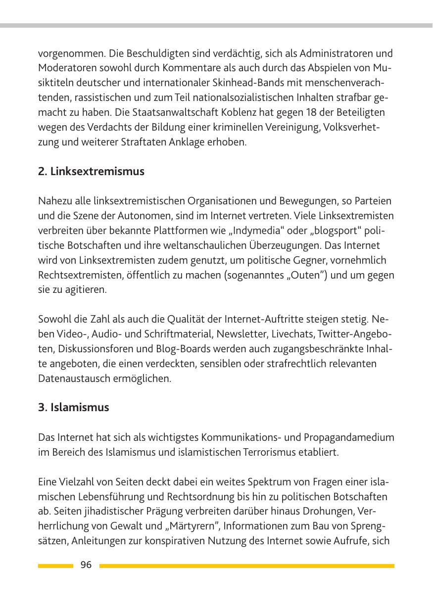 Seite 98 des Verfassungsschutzbericht 2010 Rheinland-Pfalz