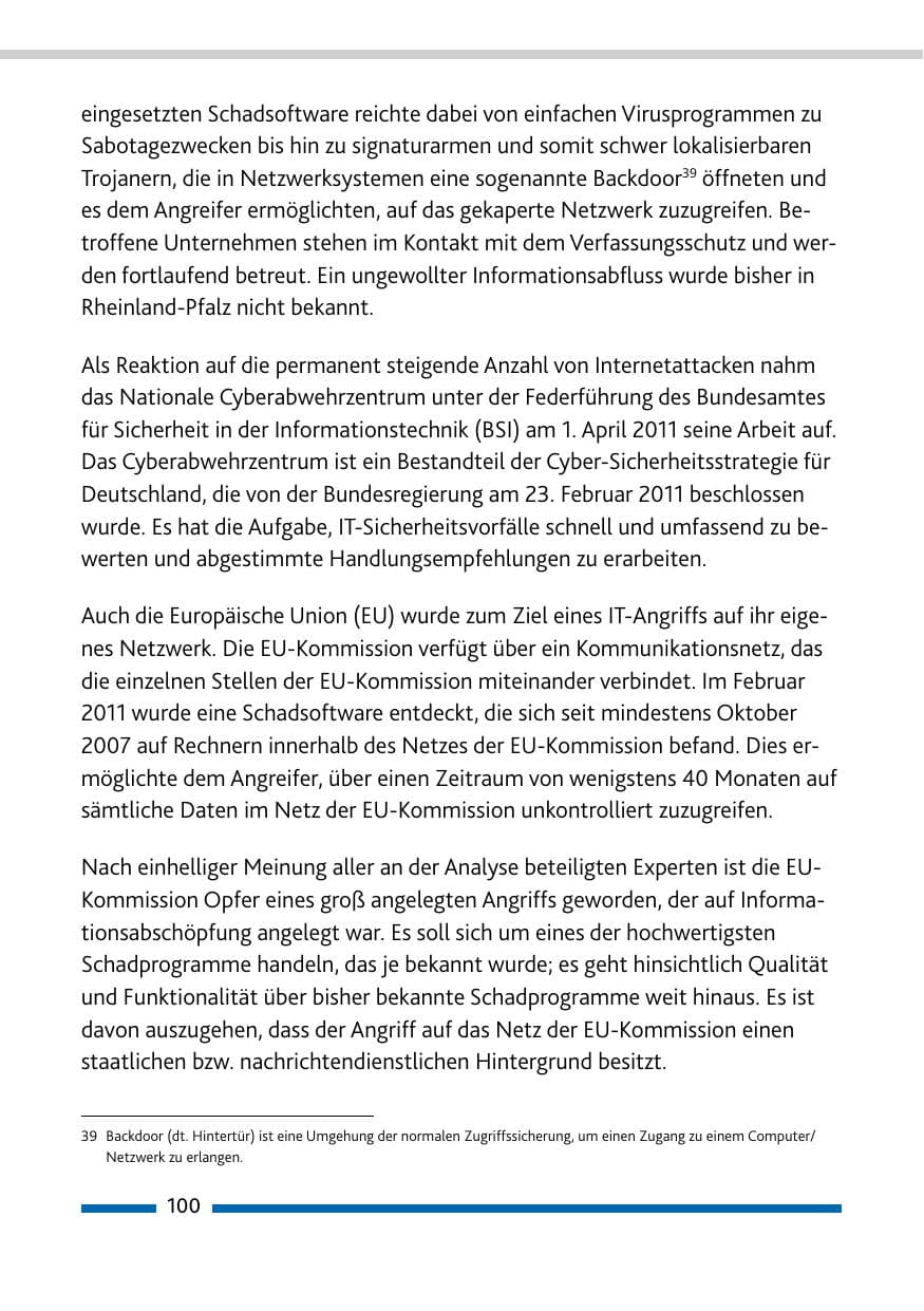 Seite 102 des Verfassungsschutzbericht 2011 Rheinland-Pfalz