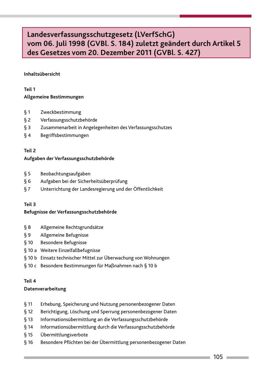 Seite 107 des Verfassungsschutzbericht 2011 Rheinland-Pfalz