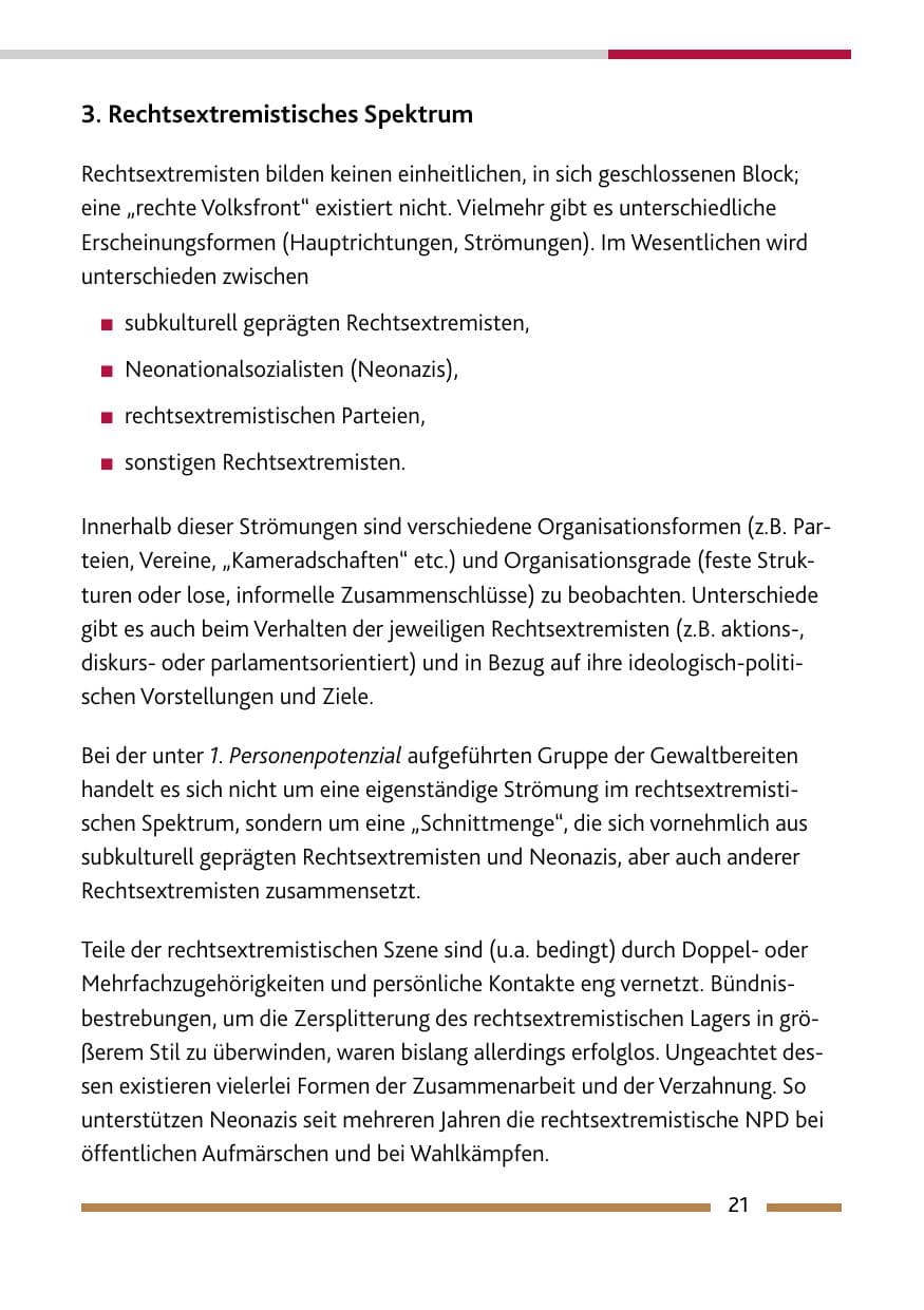 Seite 23 des Verfassungsschutzbericht 2011 Rheinland-Pfalz