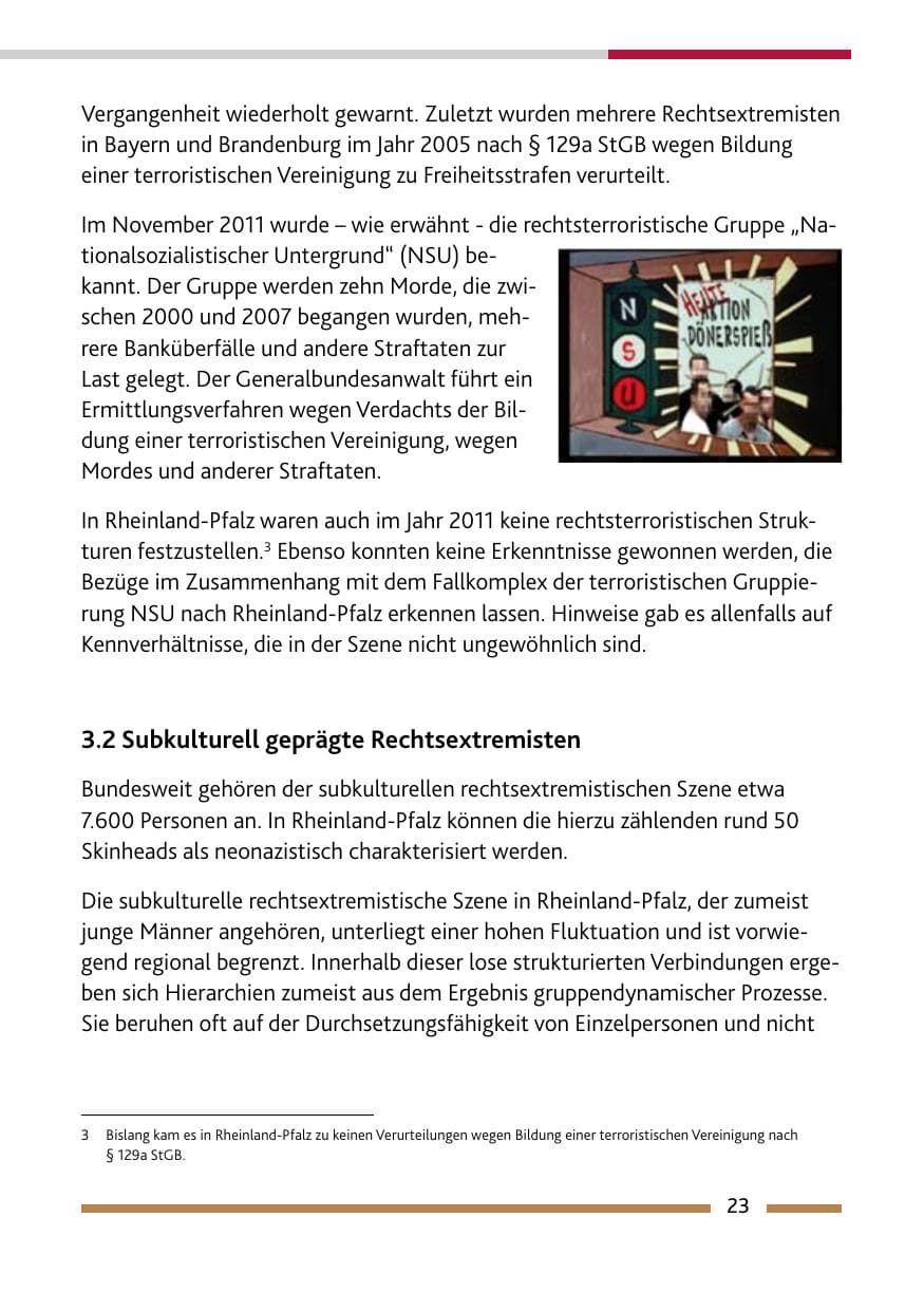 Seite 25 des Verfassungsschutzbericht 2011 Rheinland-Pfalz