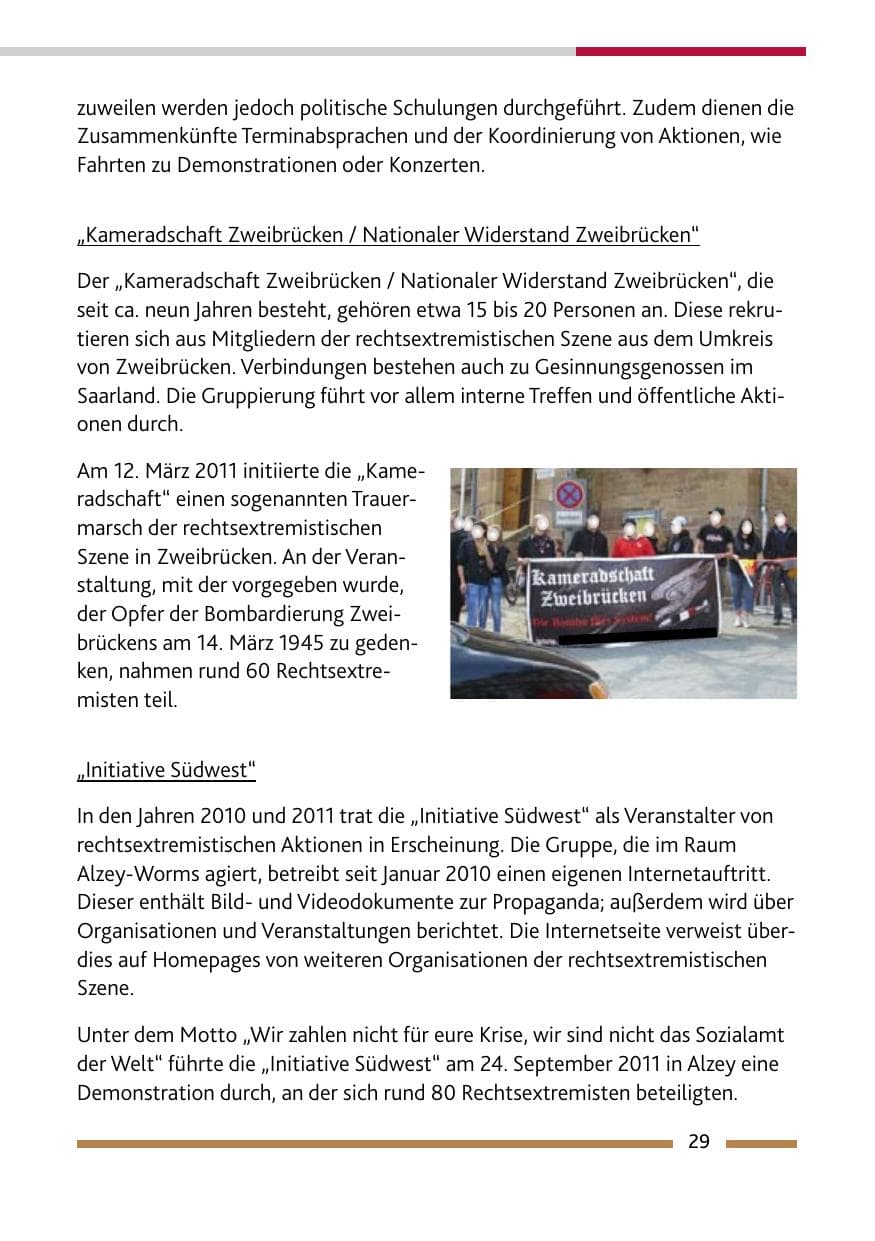 Seite 31 des Verfassungsschutzbericht 2011 Rheinland-Pfalz