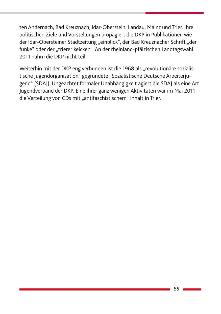Seite 57 des Verfassungsschutzbericht 2011 Rheinland-Pfalz