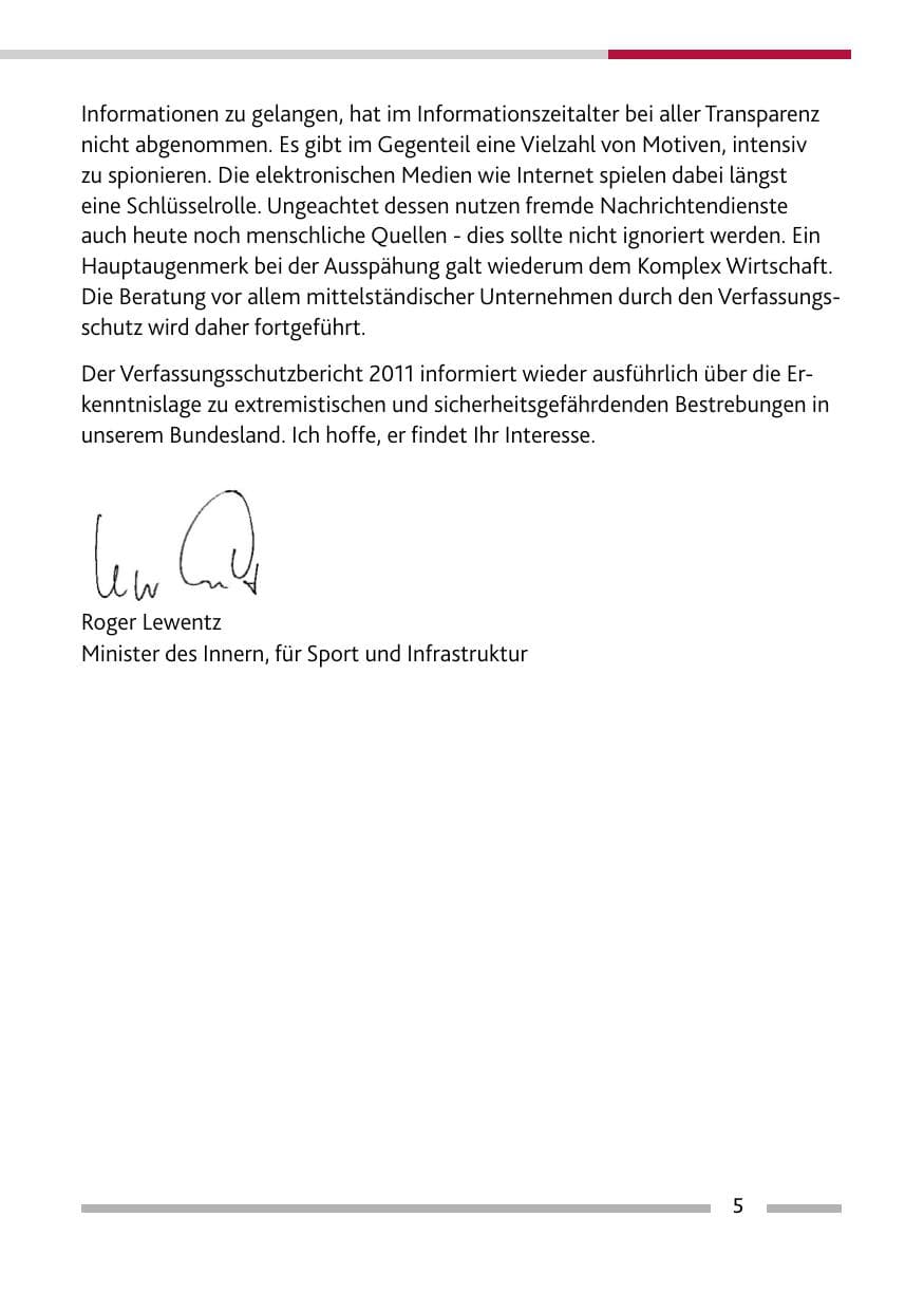 Seite 7 des Verfassungsschutzbericht 2011 Rheinland-Pfalz