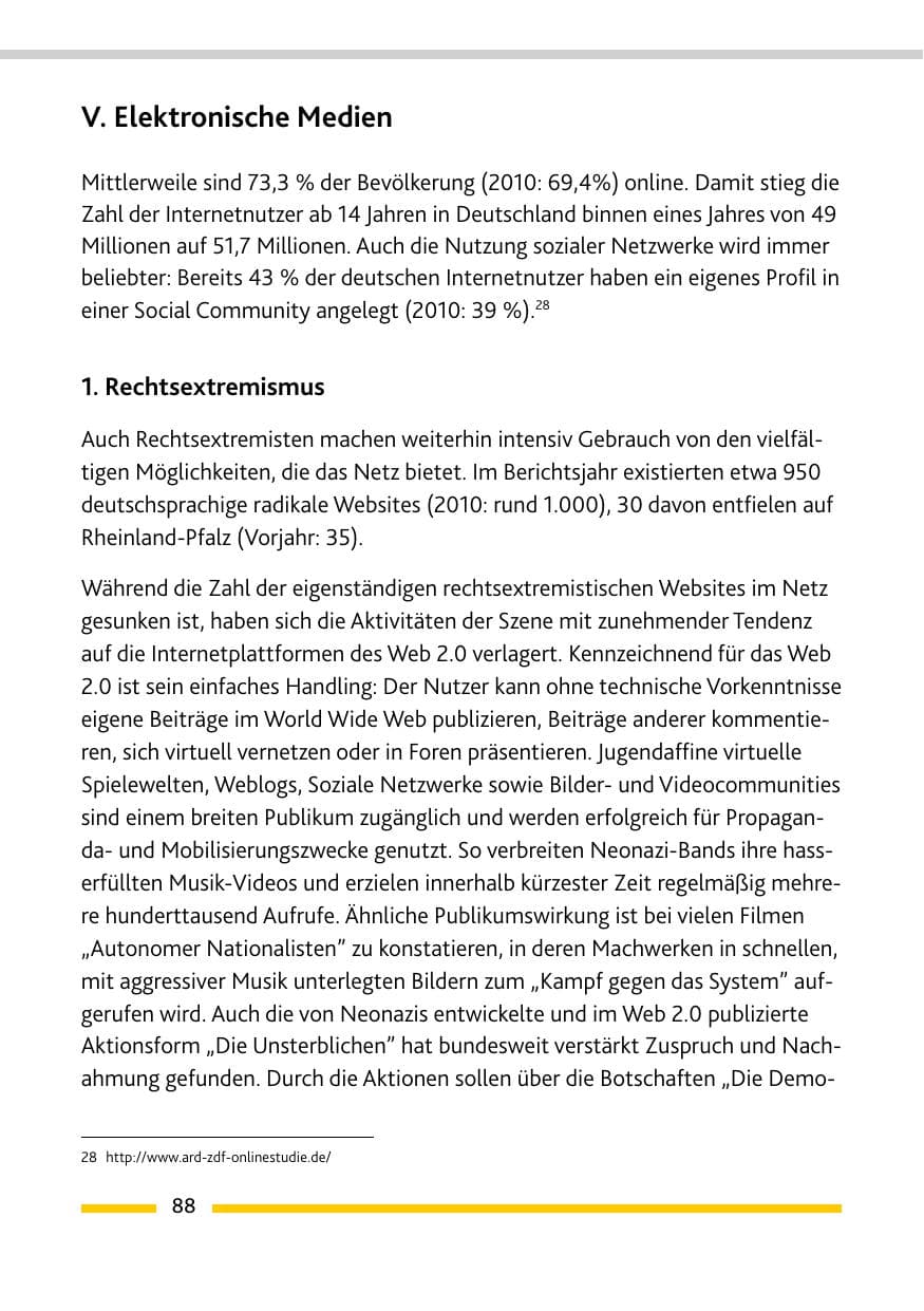 Seite 90 des Verfassungsschutzbericht 2011 Rheinland-Pfalz
