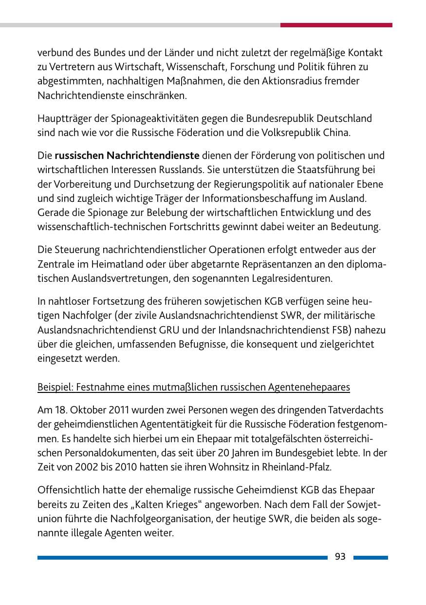 Seite 95 des Verfassungsschutzbericht 2011 Rheinland-Pfalz