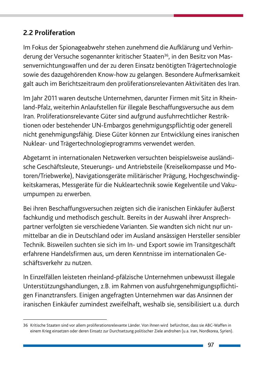 Seite 99 des Verfassungsschutzbericht 2011 Rheinland-Pfalz