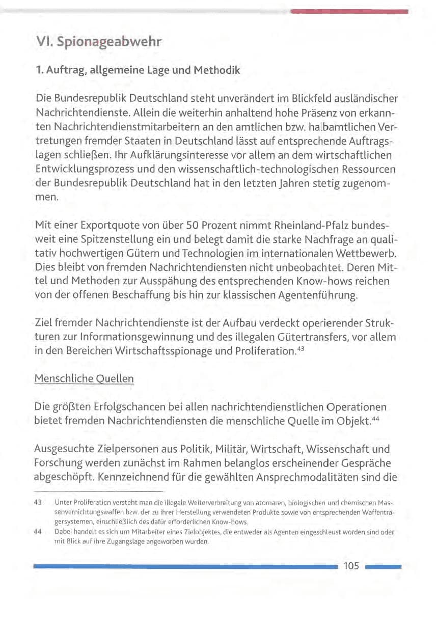 Seite 105 des Verfassungsschutzbericht 2012 Rheinland-Pfalz