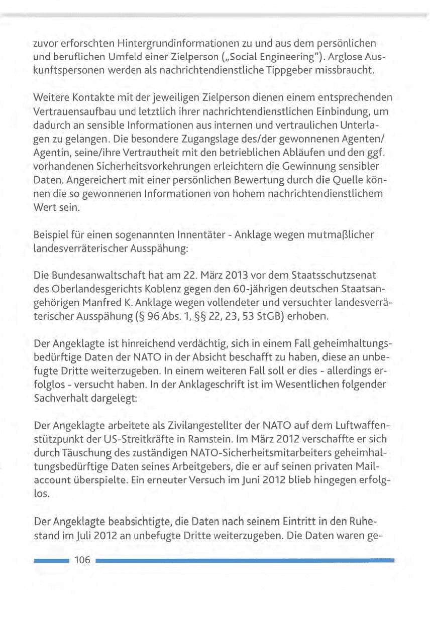 Seite 106 des Verfassungsschutzbericht 2012 Rheinland-Pfalz