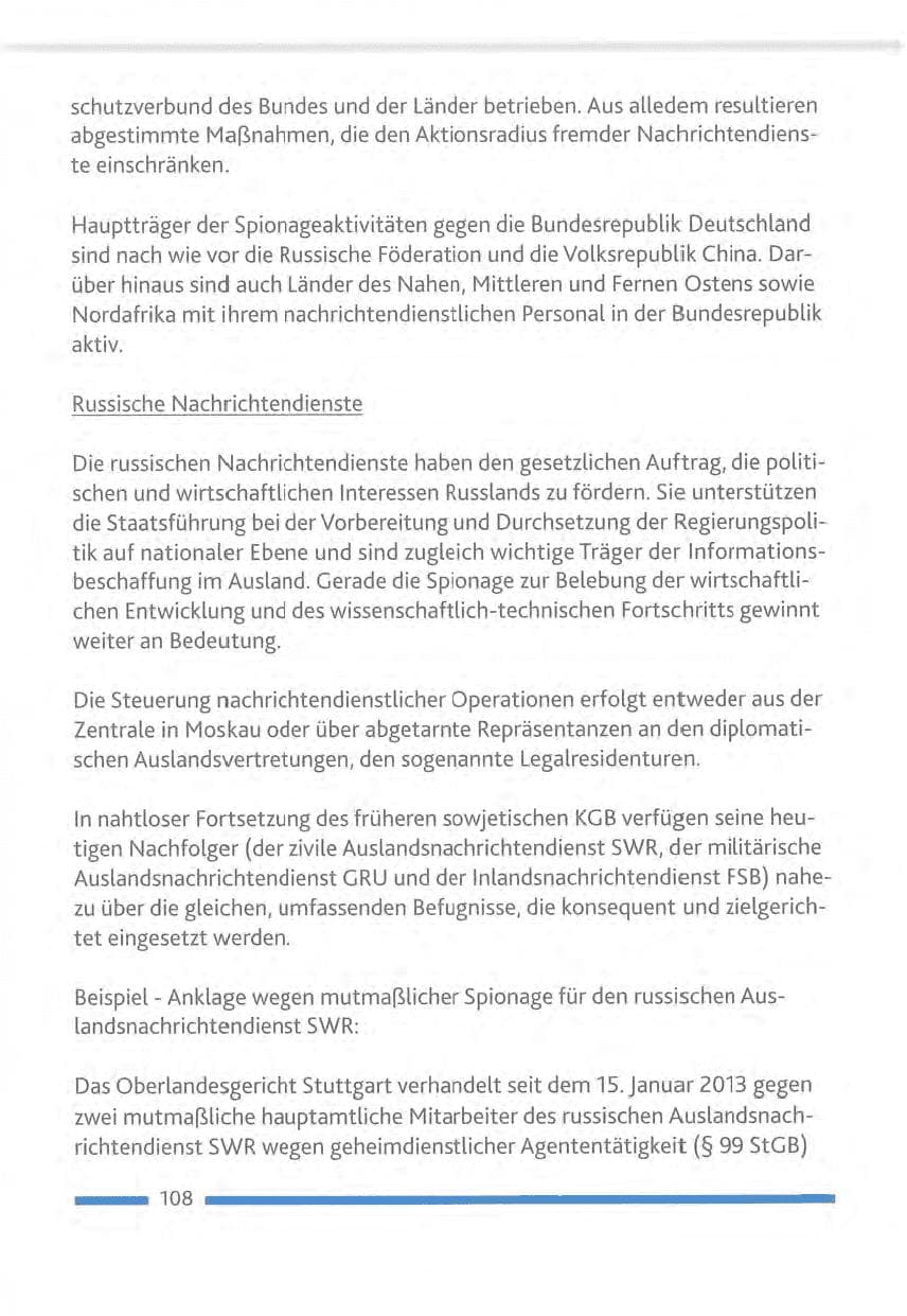Seite 108 des Verfassungsschutzbericht 2012 Rheinland-Pfalz
