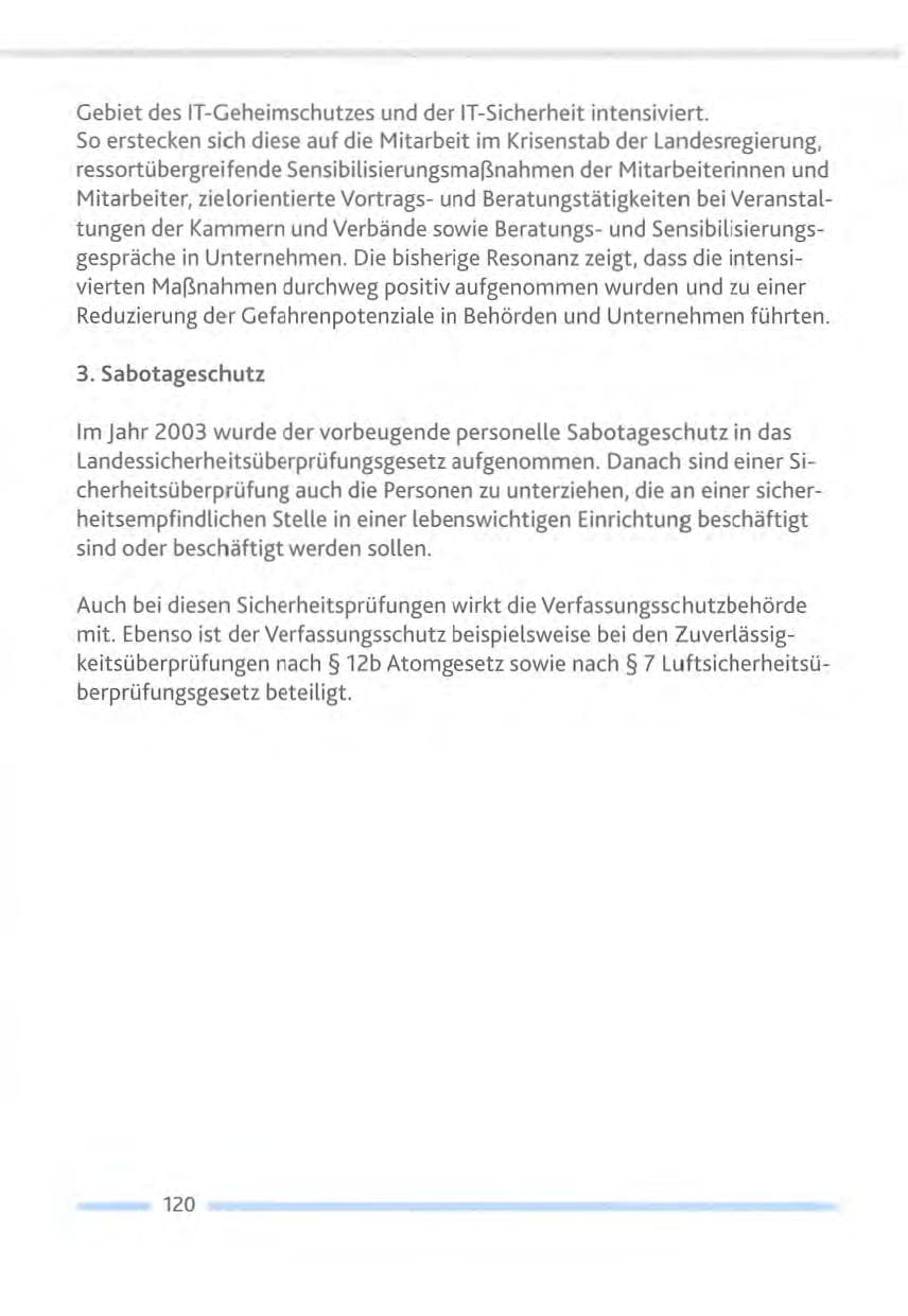 Seite 120 des Verfassungsschutzbericht 2012 Rheinland-Pfalz