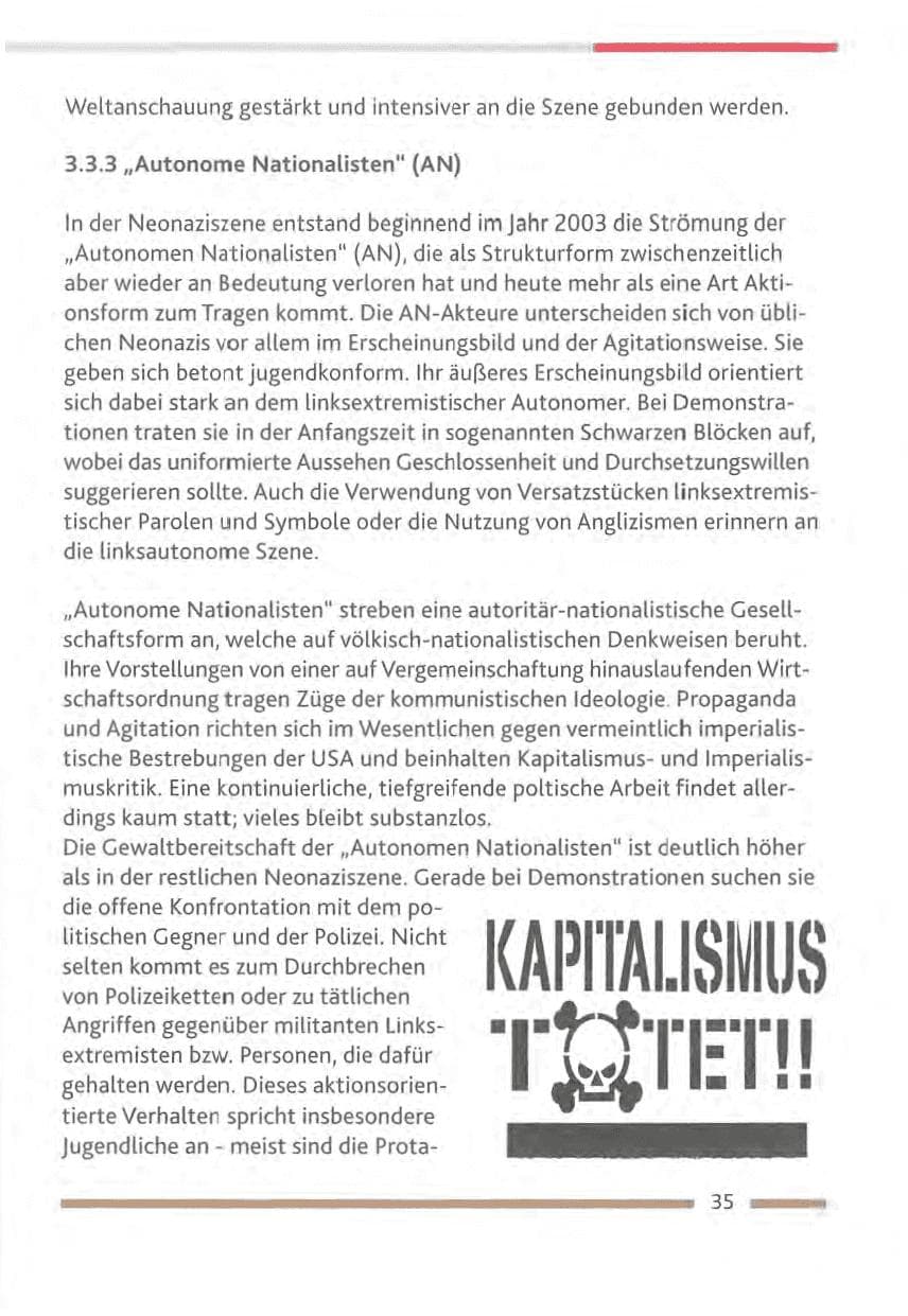 Seite 35 des Verfassungsschutzbericht 2012 Rheinland-Pfalz