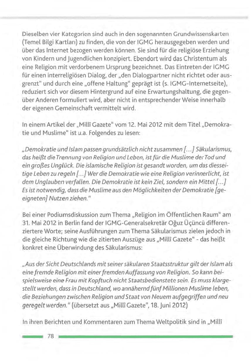 Seite 78 des Verfassungsschutzbericht 2012 Rheinland-Pfalz