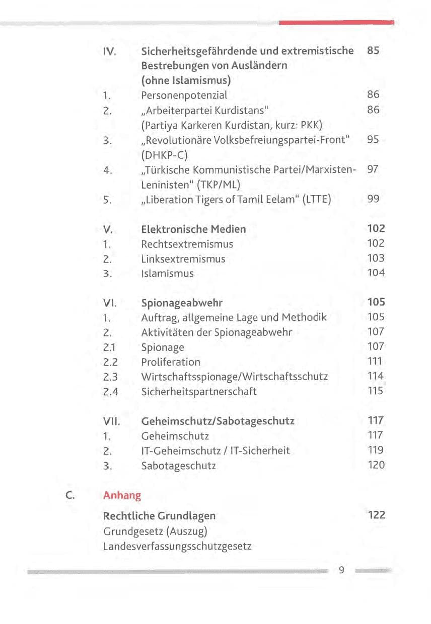 Seite 9 des Verfassungsschutzbericht 2012 Rheinland-Pfalz