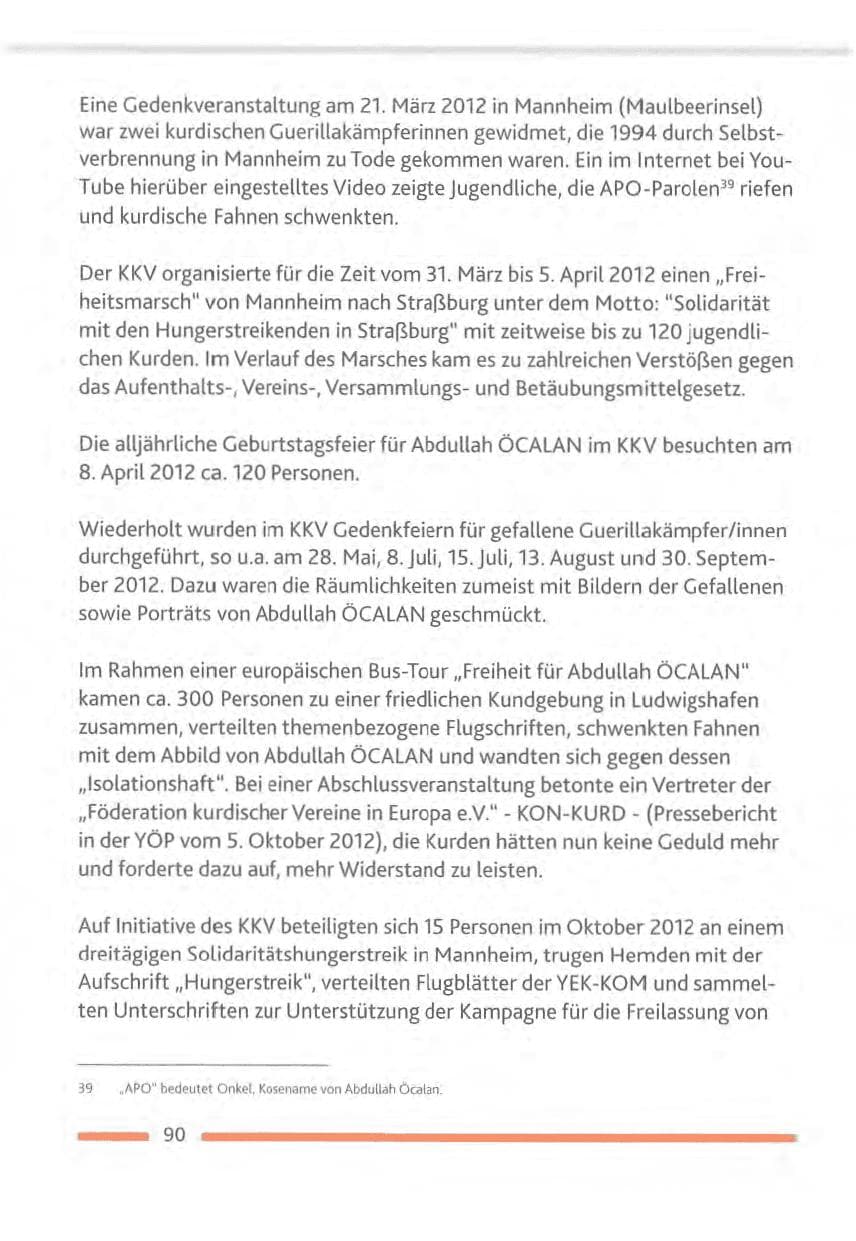 Seite 90 des Verfassungsschutzbericht 2012 Rheinland-Pfalz