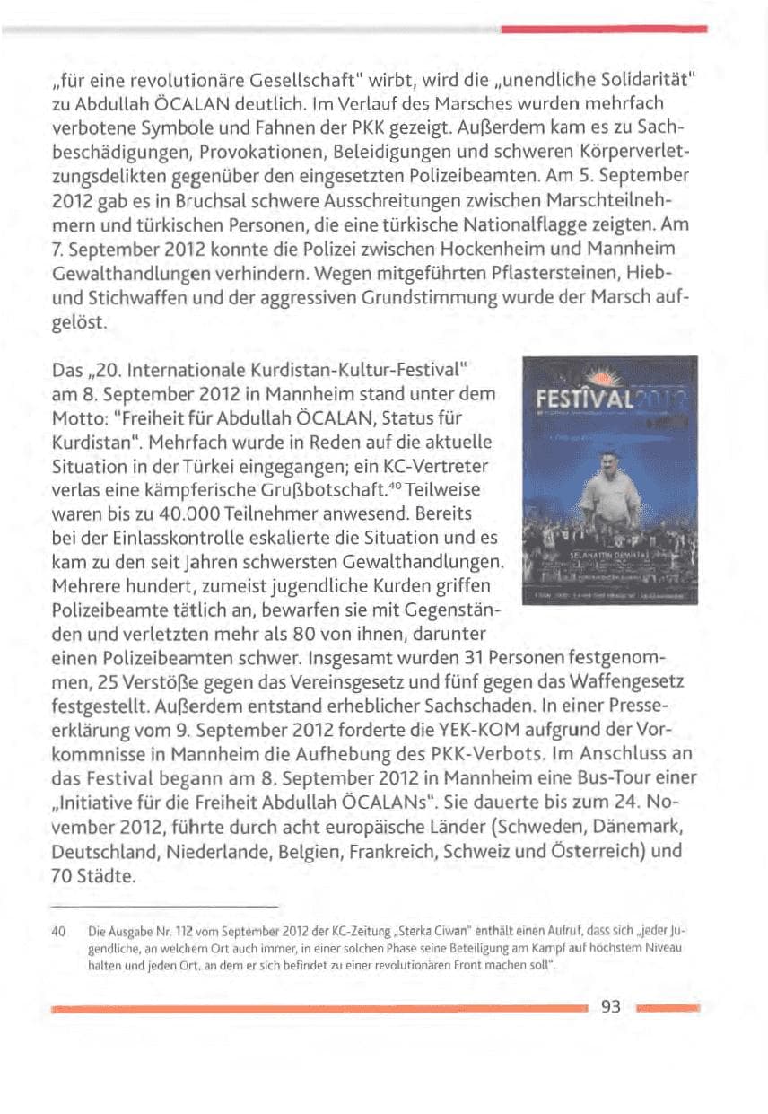 Seite 93 des Verfassungsschutzbericht 2012 Rheinland-Pfalz