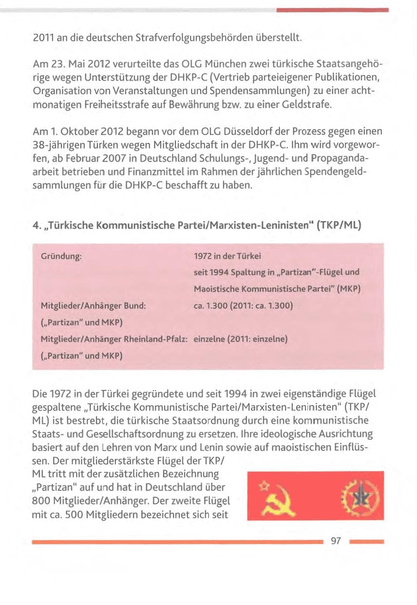 Seite 97 des Verfassungsschutzbericht 2012 Rheinland-Pfalz