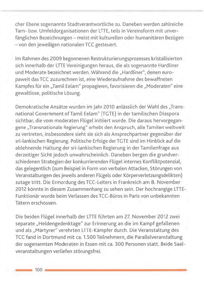 Seite 100 des Verfassungsschutzbericht 2012 Rheinland-Pfalz