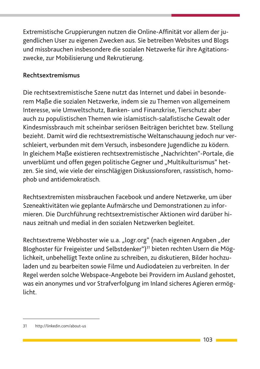 Seite 105 des Verfassungsschutzbericht 2013 Rheinland-Pfalz