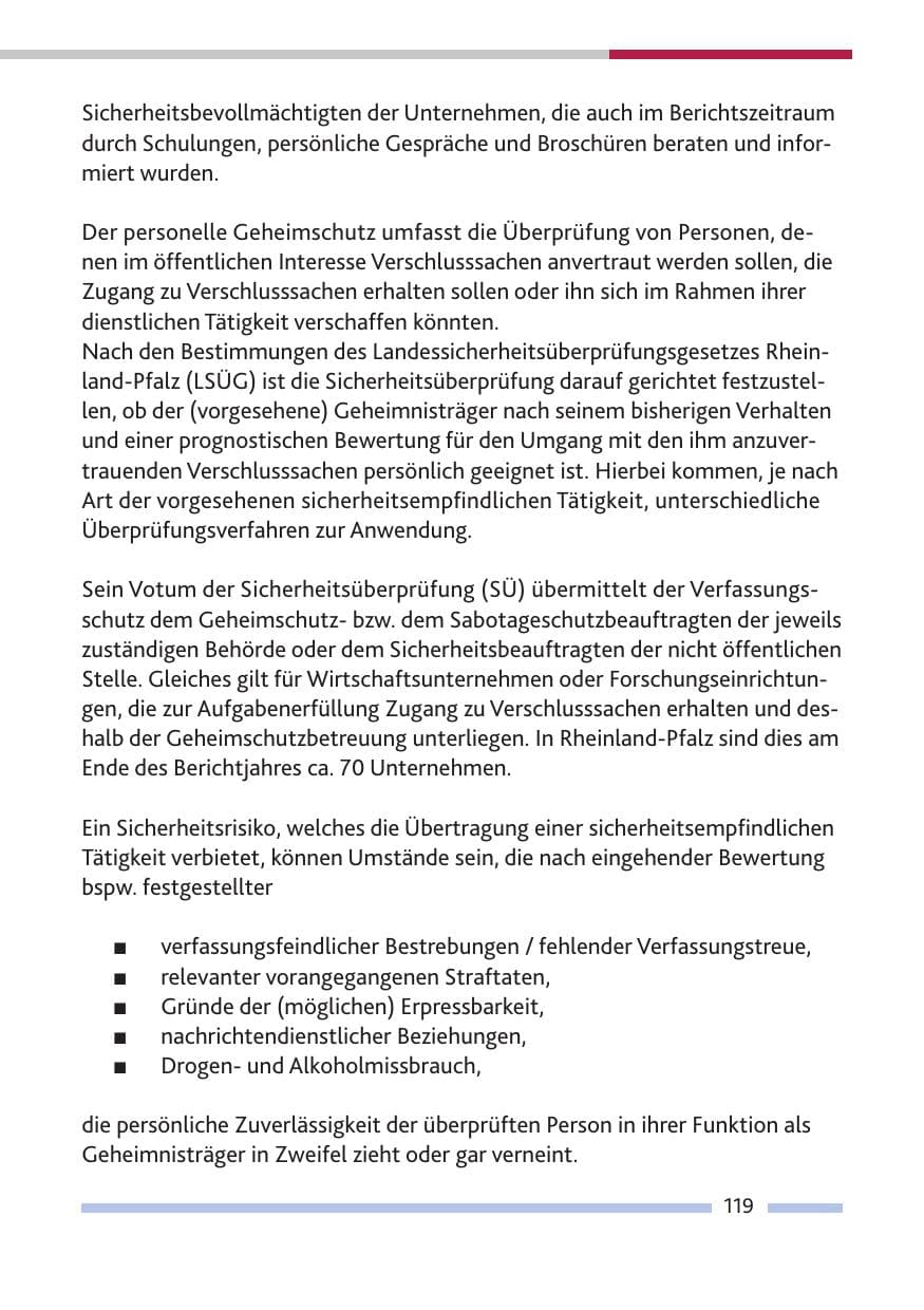 Seite 121 des Verfassungsschutzbericht 2013 Rheinland-Pfalz