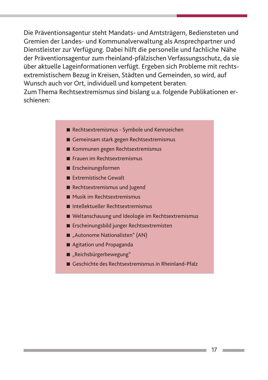 Seite 19 des Verfassungsschutzbericht 2013 Rheinland-Pfalz