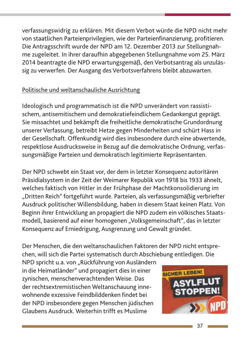 Seite 39 des Verfassungsschutzbericht 2013 Rheinland-Pfalz