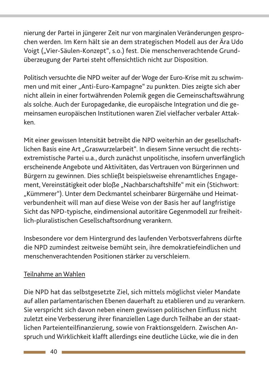 Seite 42 des Verfassungsschutzbericht 2013 Rheinland-Pfalz