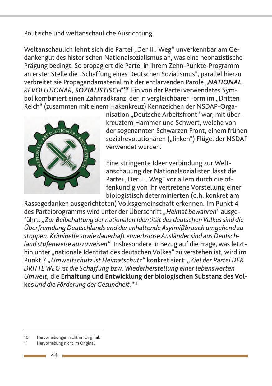 Seite 46 des Verfassungsschutzbericht 2013 Rheinland-Pfalz