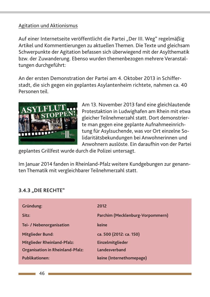 Seite 48 des Verfassungsschutzbericht 2013 Rheinland-Pfalz