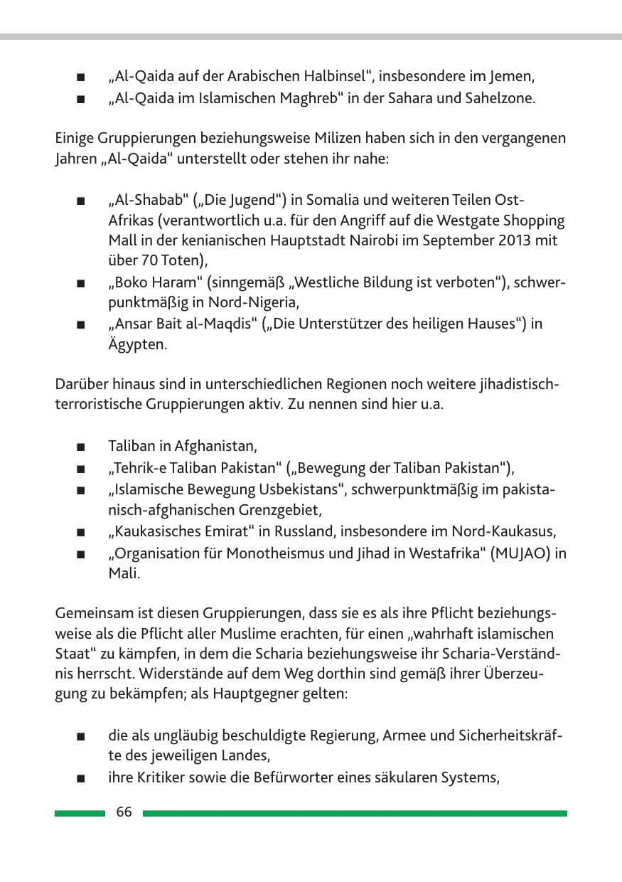 Seite 68 des Verfassungsschutzbericht 2013 Rheinland-Pfalz