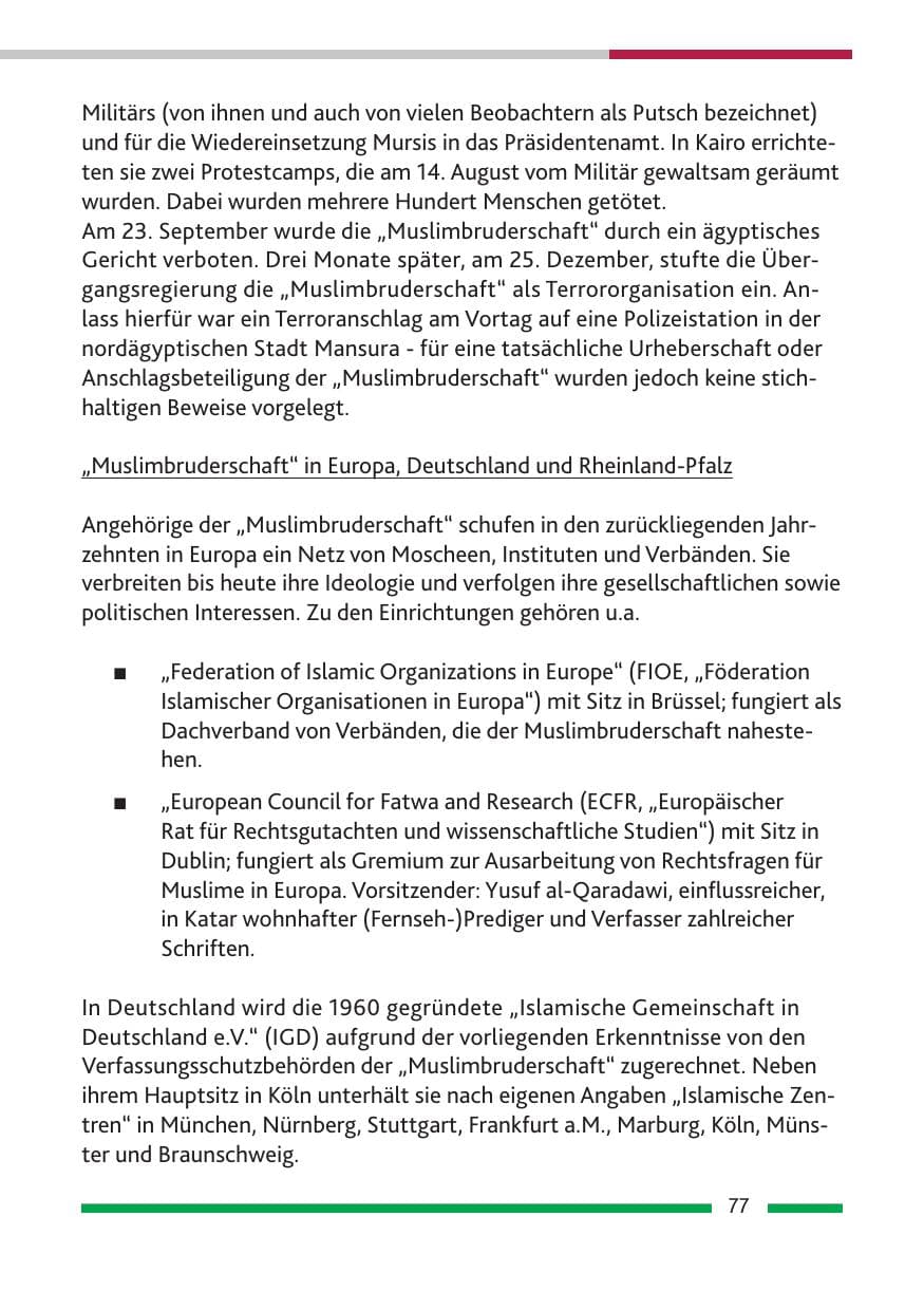 Seite 79 des Verfassungsschutzbericht 2013 Rheinland-Pfalz