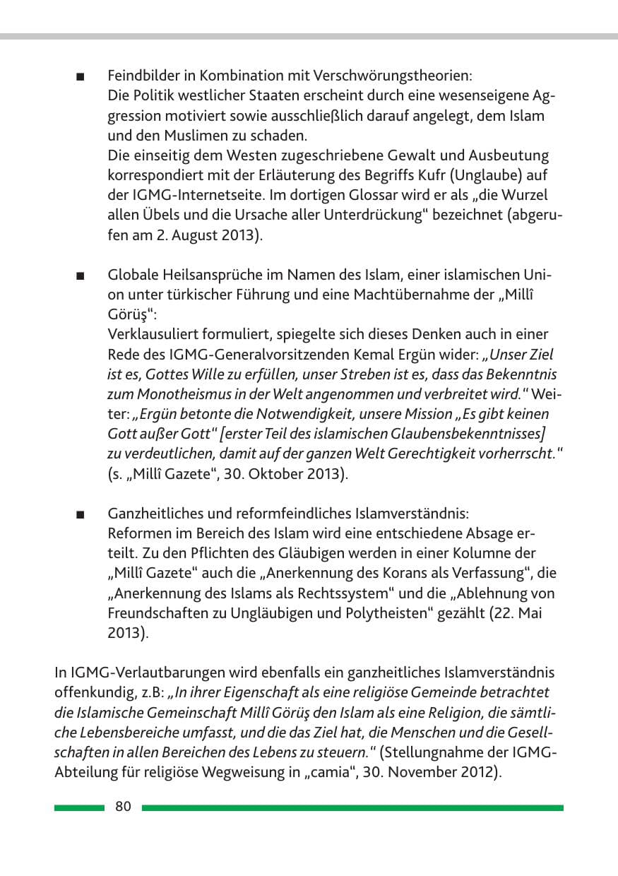 Seite 82 des Verfassungsschutzbericht 2013 Rheinland-Pfalz