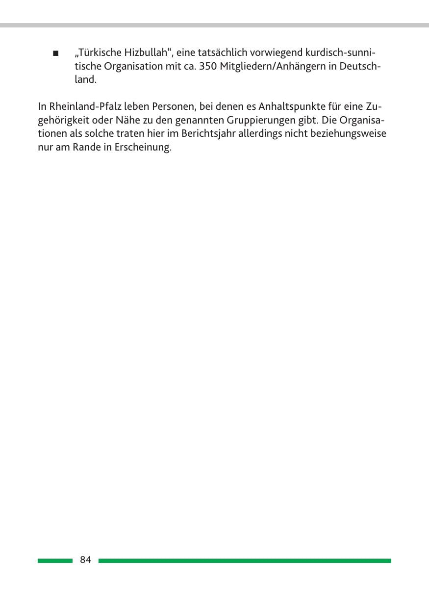 Seite 86 des Verfassungsschutzbericht 2013 Rheinland-Pfalz