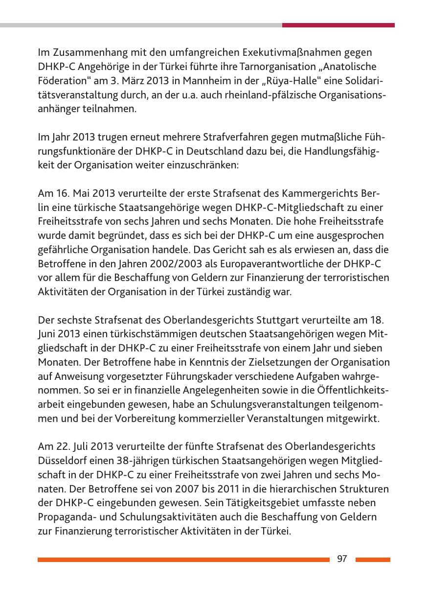 Seite 99 des Verfassungsschutzbericht 2013 Rheinland-Pfalz