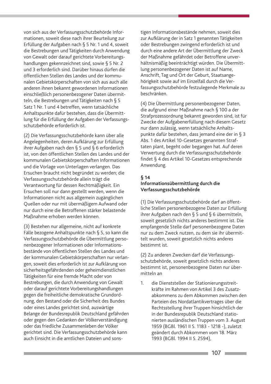 Seite 109 des Verfassungsschutzbericht 2014 Rheinland-Pfalz