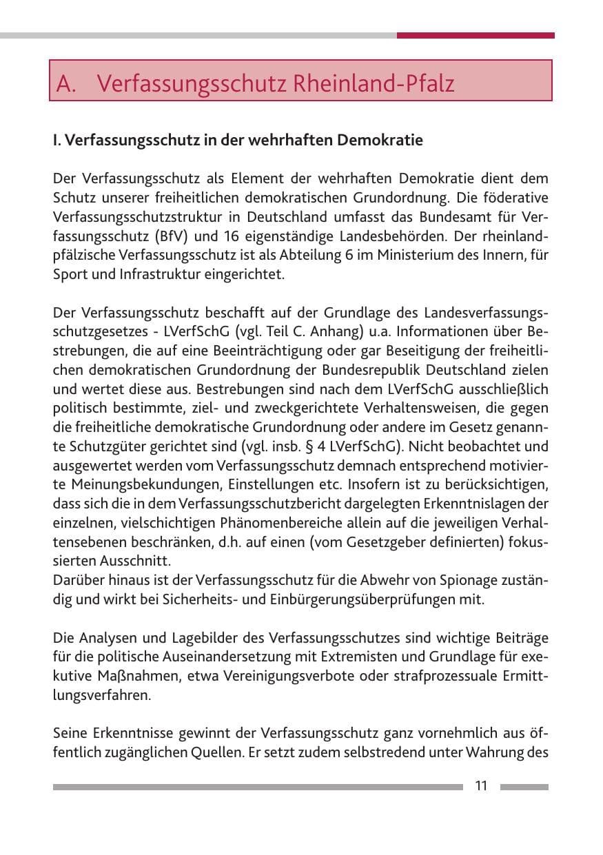 Seite 13 des Verfassungsschutzbericht 2014 Rheinland-Pfalz