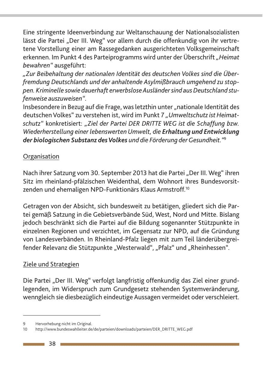 Seite 40 des Verfassungsschutzbericht 2014 Rheinland-Pfalz