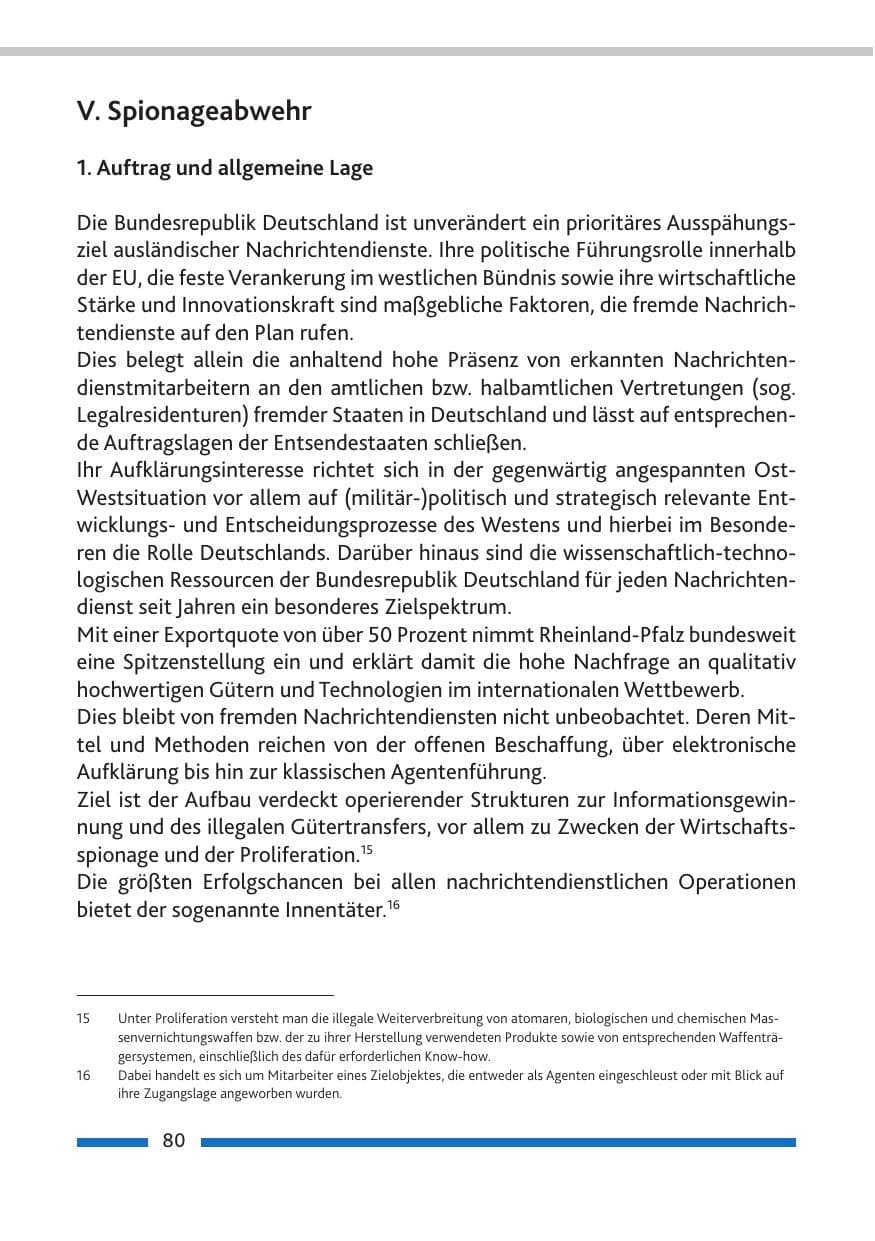 Seite 82 des Verfassungsschutzbericht 2014 Rheinland-Pfalz