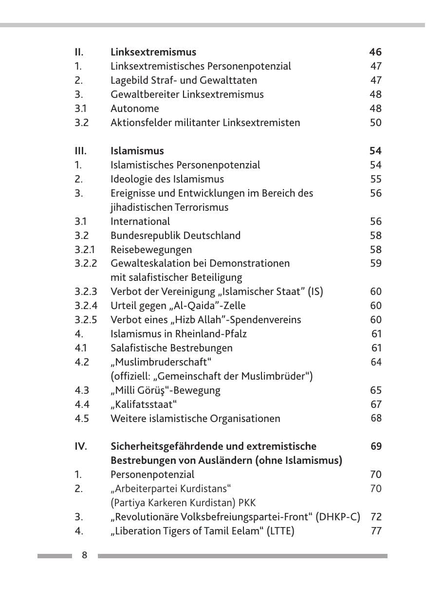 Seite 10 des Verfassungsschutzbericht 2014 Rheinland-Pfalz