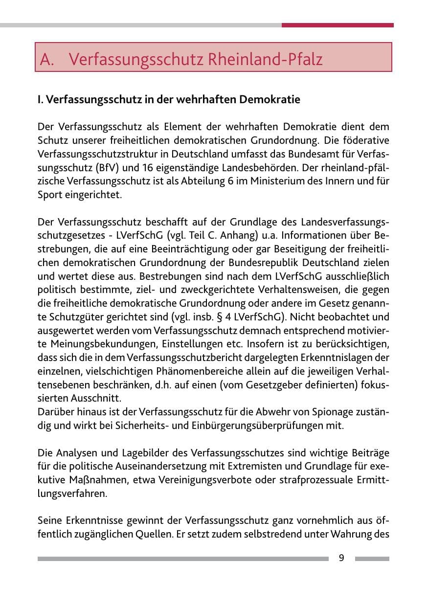 Seite 11 des Verfassungsschutzbericht 2015 Rheinland-Pfalz