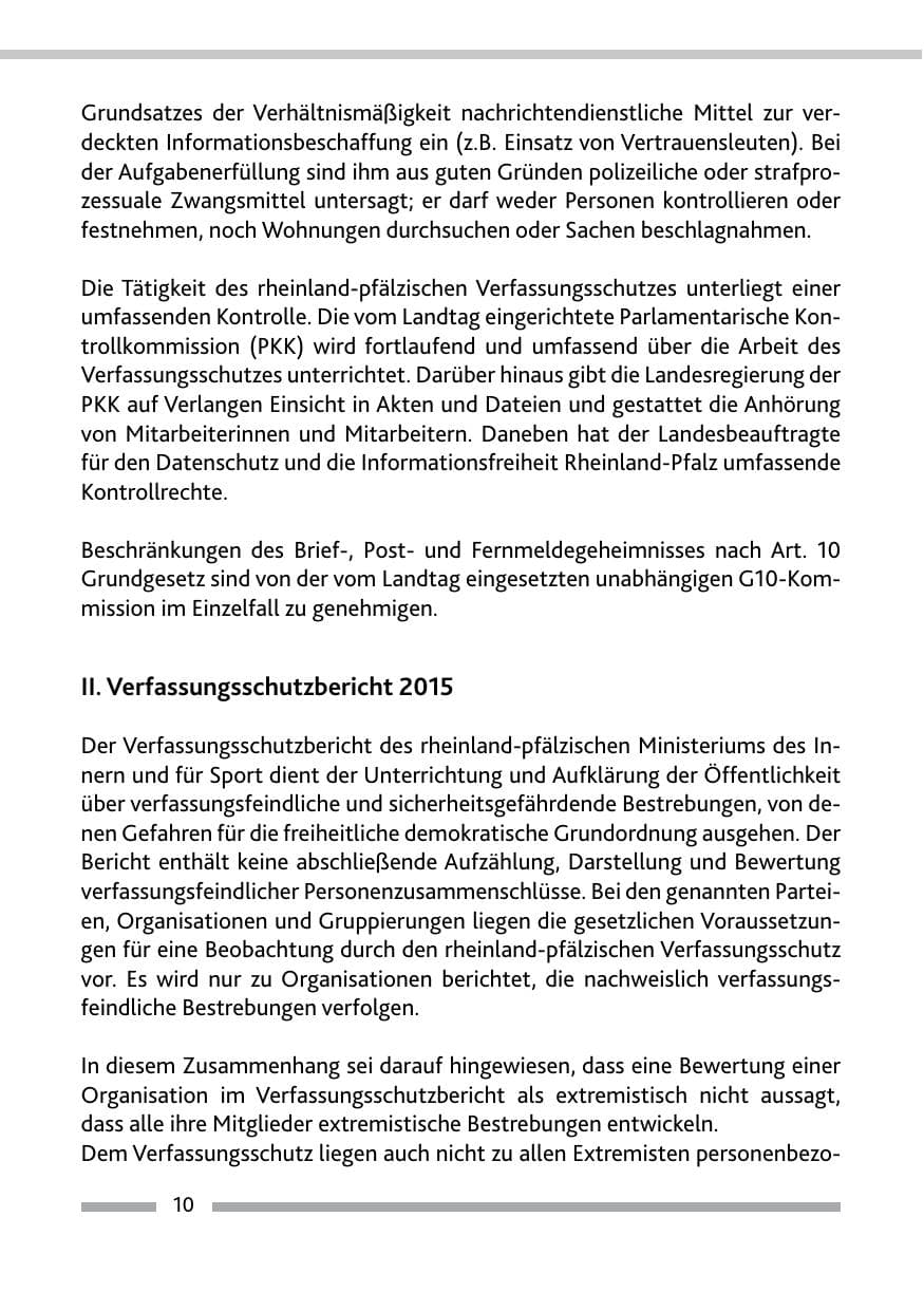 Seite 12 des Verfassungsschutzbericht 2015 Rheinland-Pfalz