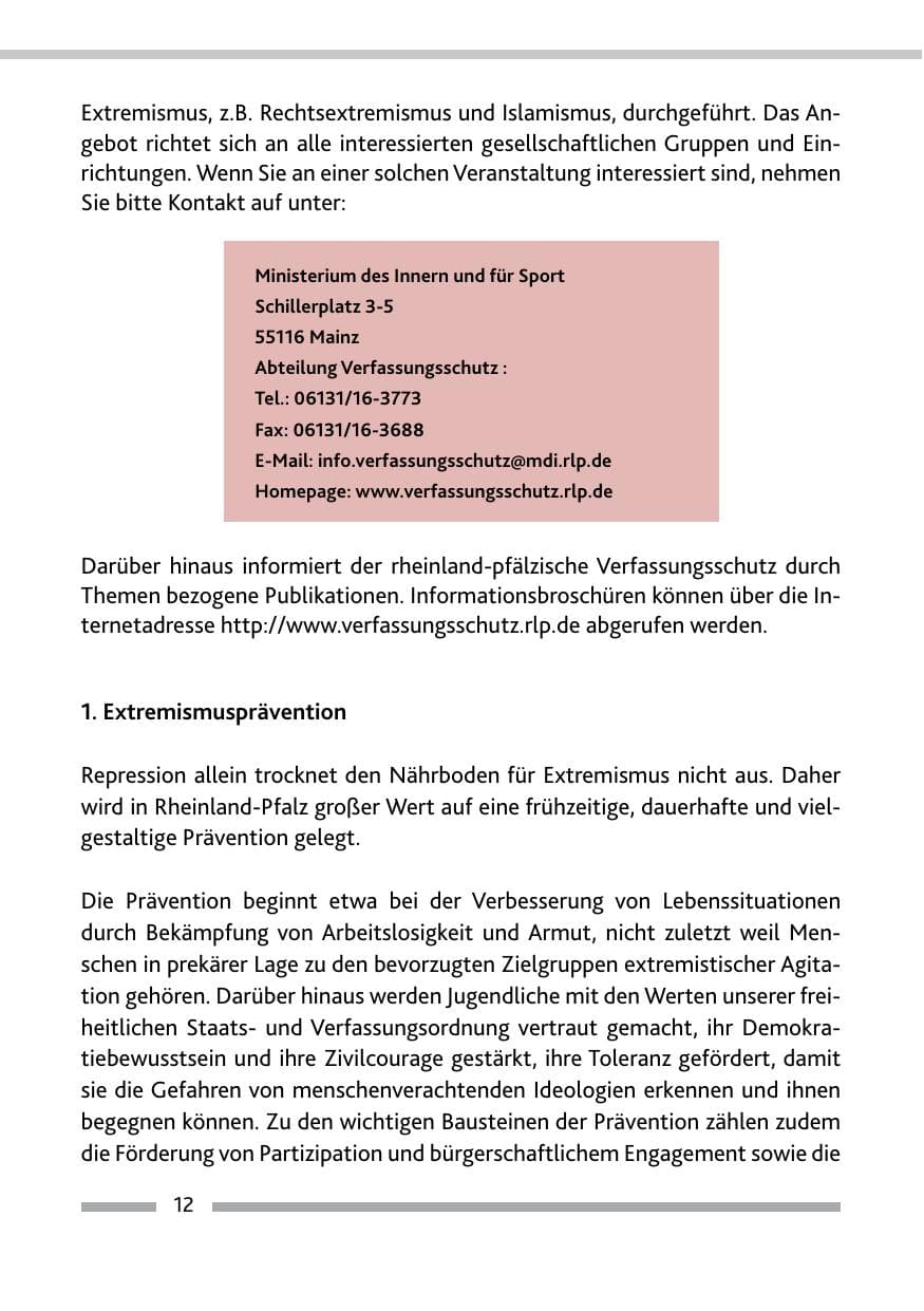 Seite 14 des Verfassungsschutzbericht 2015 Rheinland-Pfalz