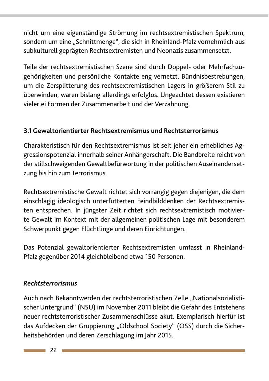 Seite 24 des Verfassungsschutzbericht 2015 Rheinland-Pfalz