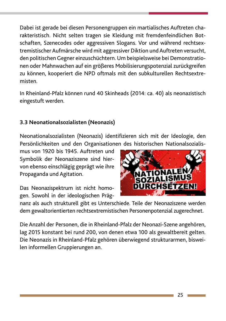 Seite 27 des Verfassungsschutzbericht 2015 Rheinland-Pfalz